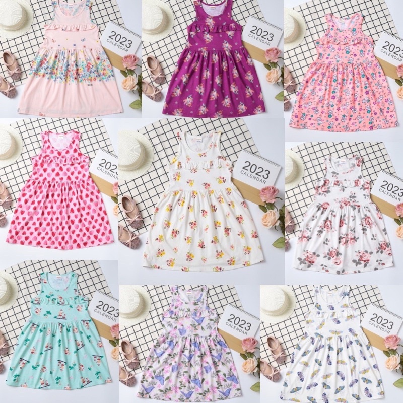 Váy đầm bé gái xuất dư xịn chất cotton(mẫu mới 2023)