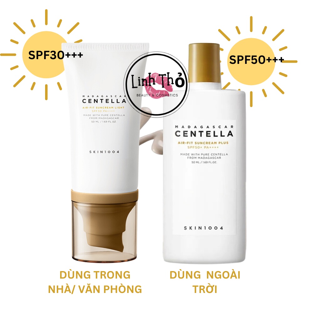 Kem chống nắng kiềm dầu, dịu nhẹ cho da mụn SKIN1004 Madagascar Centalla Air-Fit Sunscream SPF 50+ PA++++ 50ml