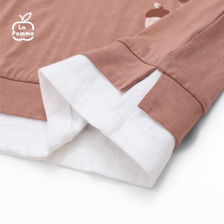 Bộ Quần Áo Dài Tay Hình Gia Đình Sồi Vải Bamboo Cotton Cho Bé