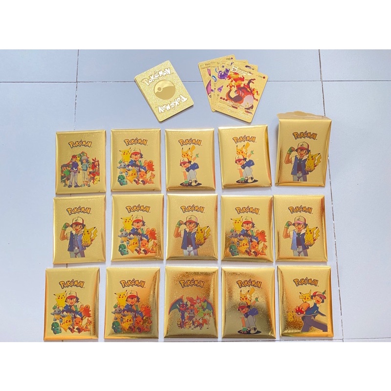 Pack 10 Thẻ Po ke mon vàng siêu đẹp