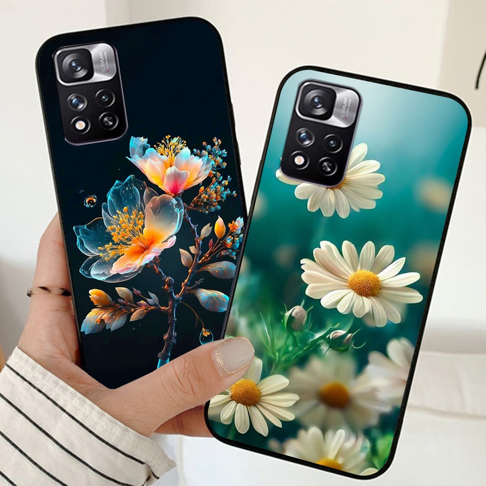 Ốp lưng Xiaomi redmi note 11 pro 5g china / note 11 pro plus in nhám hình hoa cỏ