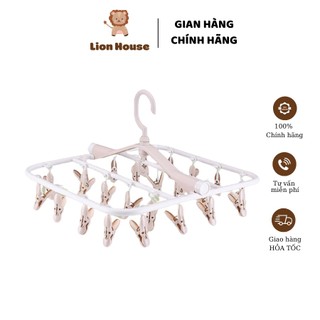 Móc chùm, móc trùm kẹp nhựa phơi quần áo gấp gọn holla - suzy baby