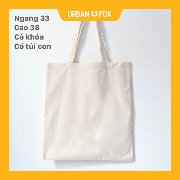 Túi tote canvas in theo yêu cầu, vải dày dặn, in siêu nét URBAN FOX