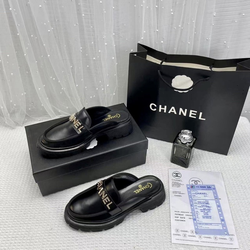 Giày sục nữ 5p da tag chữ Nguyên hộp hãng cao cấp super