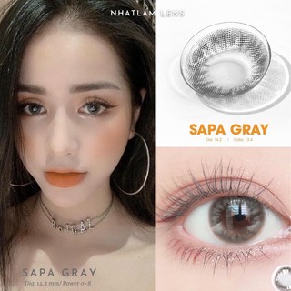 Kính áp tròng màu xám sapa gray dia 14.2mm cho mắt thở vivimoon- lens silicone hydrogel cấp ẩm vượt trội