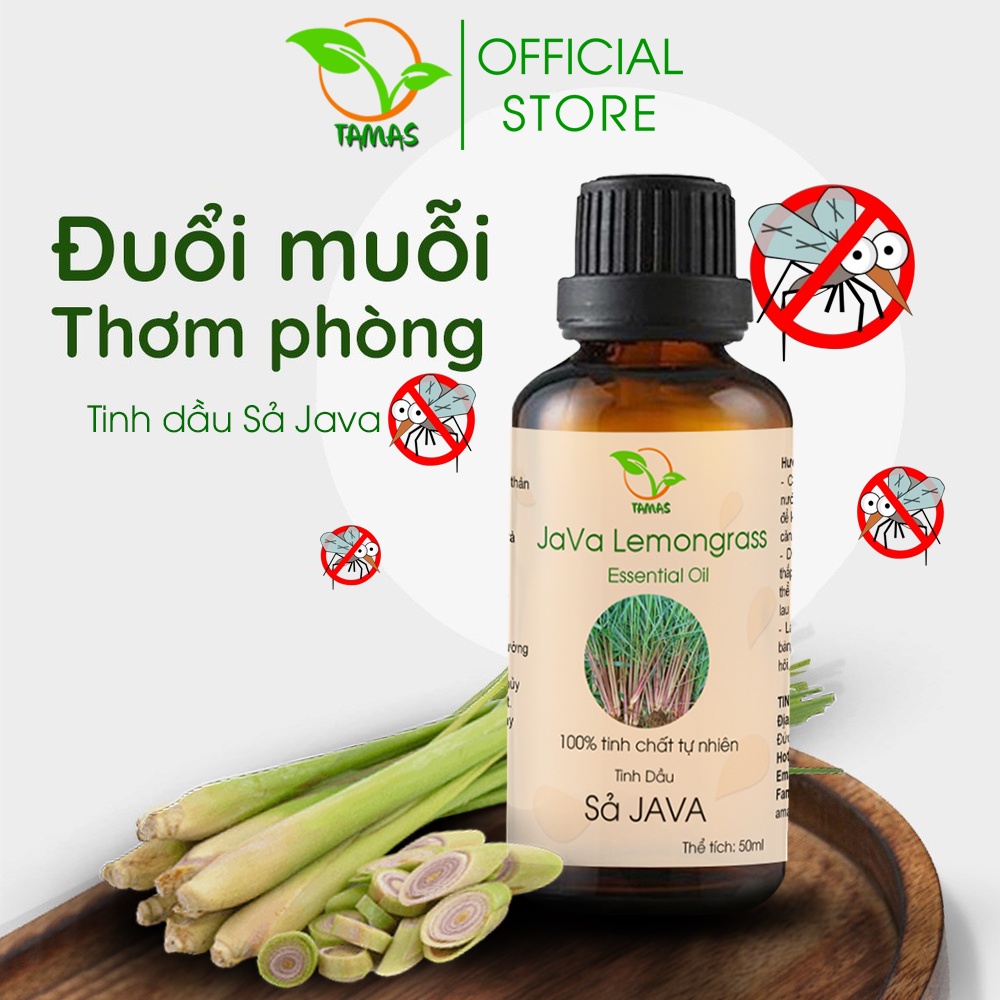 Tinh dầu Sả java nguyên chất TAMAS - khử mùi, đuổi muỗi, đuổi côn trùng.