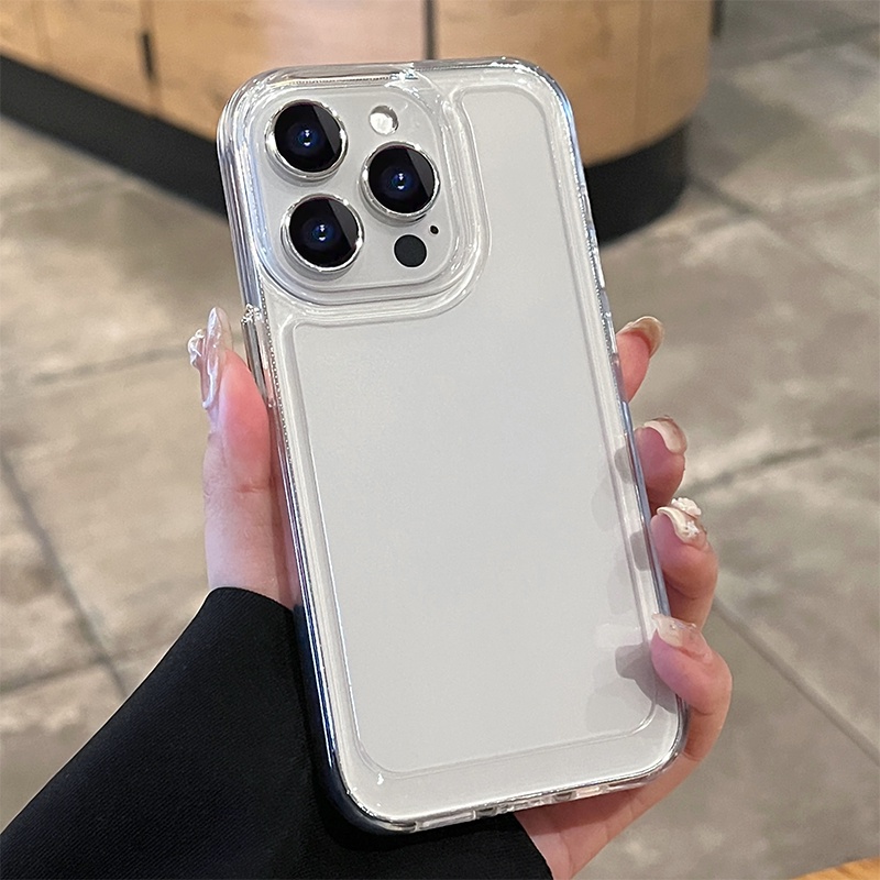 Ốp lưng iphone 11 mềm trong suốt cho iPhone 14/14 Pro Max 12pro 13 Promax X Xs XR 8 7 Plus khung bảo hiểm dày chống sốc