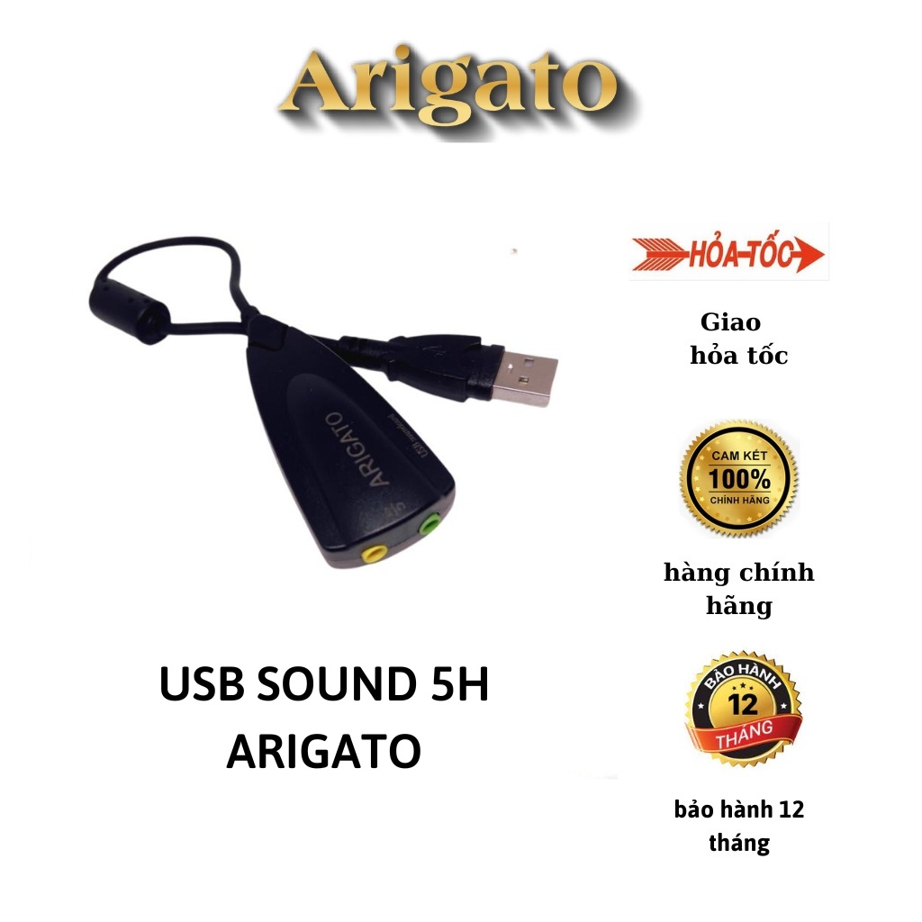 USB Sound 5HV2 7.1 cao cấp,sound 5H tiện lợi chuyển đổi từ USB sang âm thanh ARIGATO