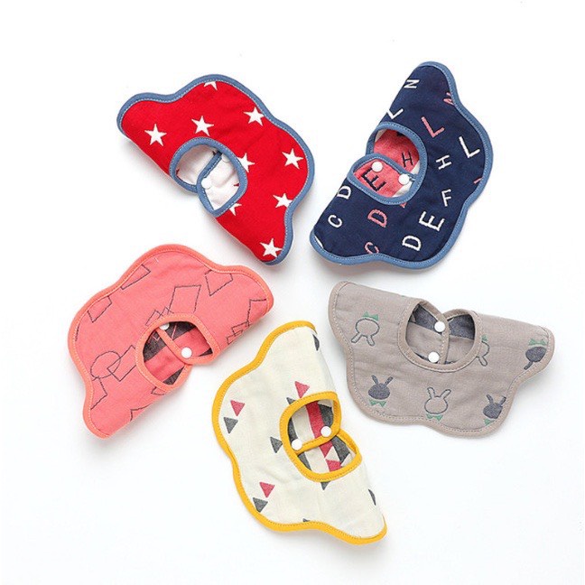 YEM 09 : Set 3 yếm xoay tròn chất sợi tre cho bé SMX