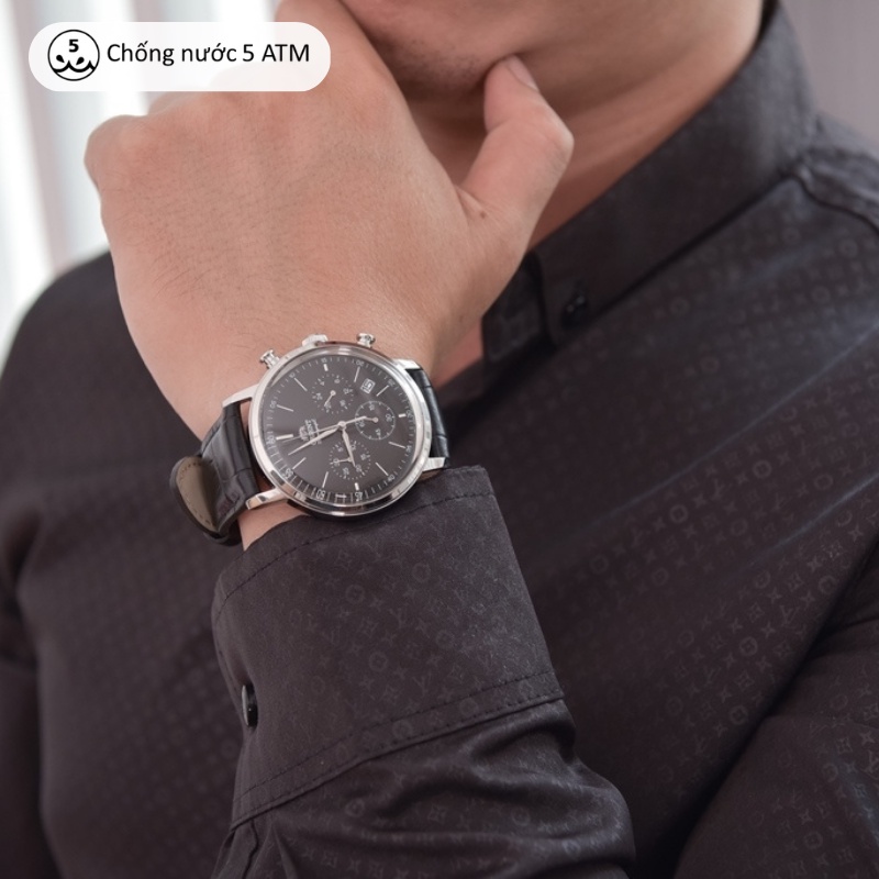 Đồng hồ nam Orient Watch Sport RA-KV040 kiểu dáng thể thao chống nước mặt kính cường lực dây da đeo tay chính hãng