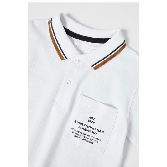 Áo polo trắng Zara