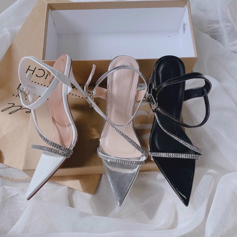Giày sandal nữ dây đá gót 9 phân