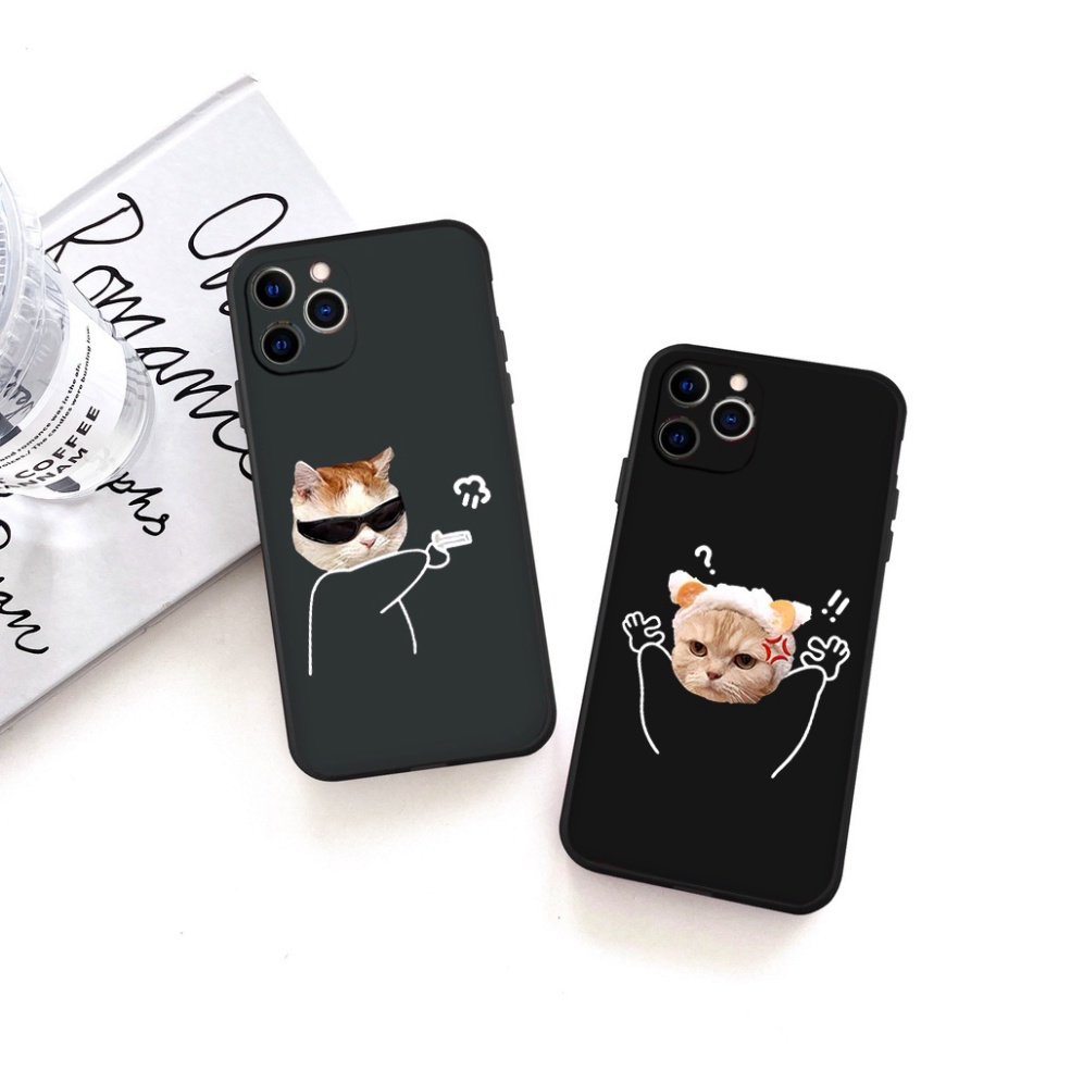 Ốp lưng iPhone đôi hình dễ thương Couple Cat Kute Ốp Lưng Hình Mèo iPhone 6 6s 7plus 8 x xsmax 11 12 13 14 pro 14 plus C