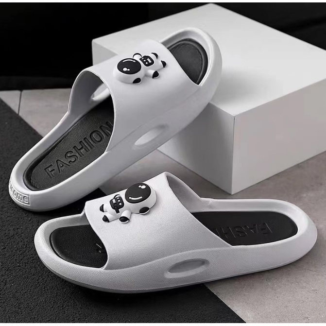 Dép ngang form rộng thời trang chống trơn trượt hình Husky cute nam nữ