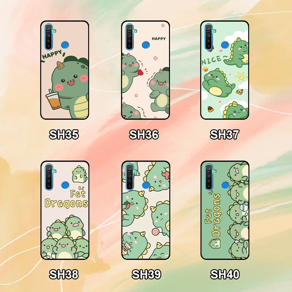 Ốp Realme 5 / 5i / 5 Pro / C3 siêu đẹp in hình khủng long chibi dễ thương