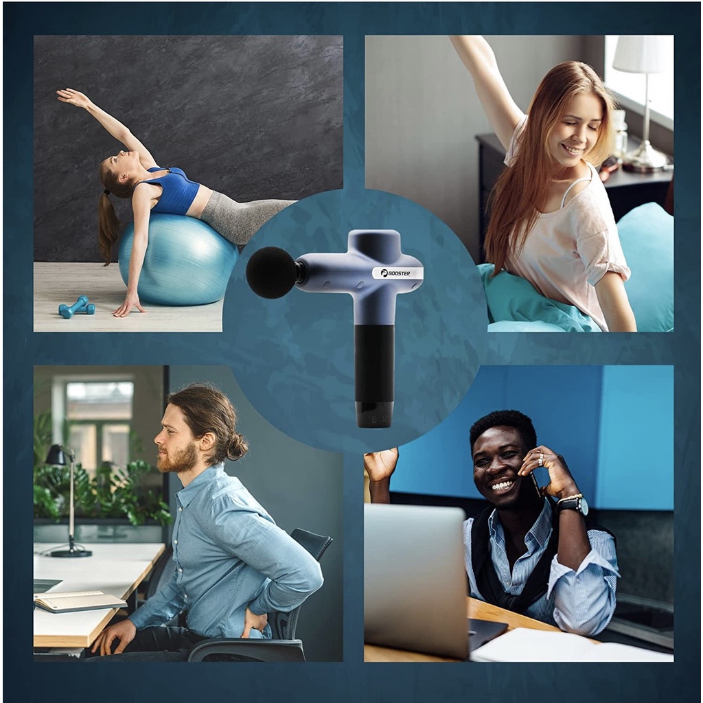 Máy massage cầm tay BOOSTER U1 -126W, 6 Đầu, 8 Tốc Độ