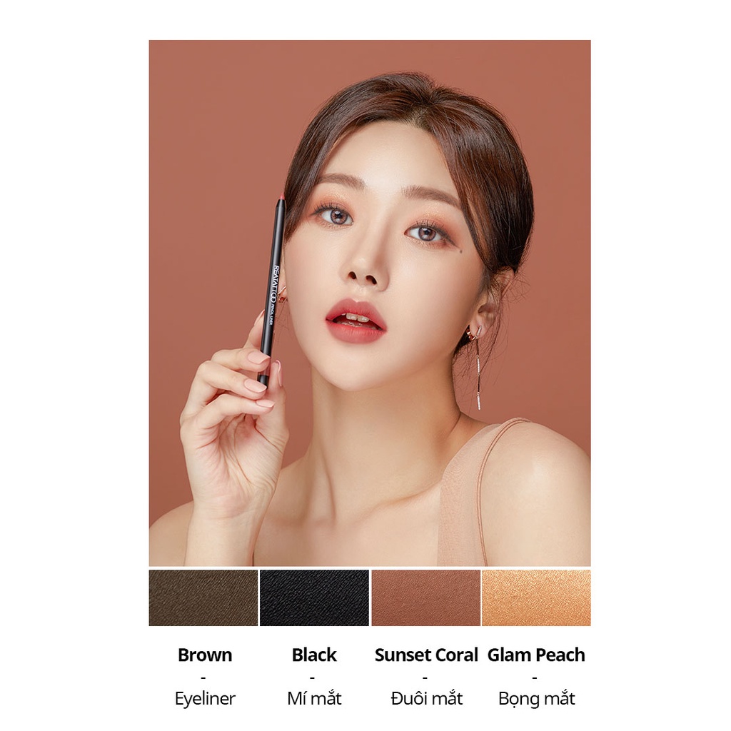 Gel kẻ mắt đa năng, bám màu siêu đỉnh Reel Tattoo Pencil Eyeliner 0.4g