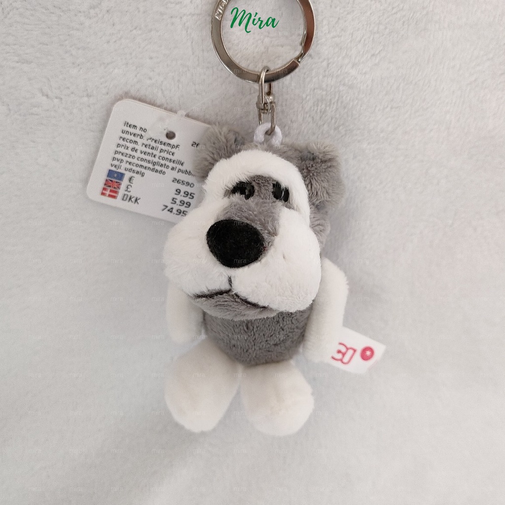 Móc Khóa Gấu Bông Mini - Hình CHÓ CON Đeo Cặp, Treo Balo Thương hiệu NICI Quà Sinh Nhật Cho Nữ 10cm MIRA-GB28005