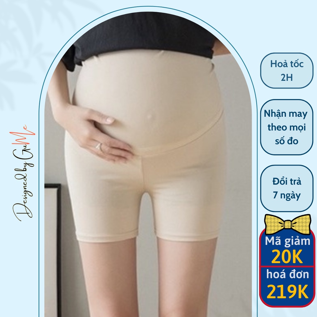 Quần mặc trong váy chất liệu su đúc dành cho bà bầu, không viền, co giãn 4 chiều_2 màu đen_da_freesize