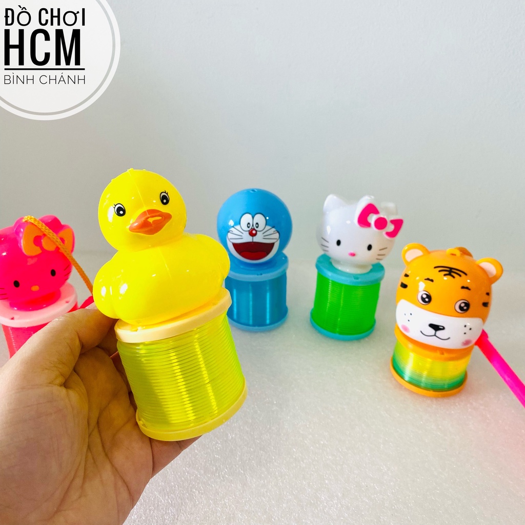 Đồ chơi trẻ em lò xo hình con vật cho bé thích khám phá cầu vồng rainbow, cầu vòng ma thuật phát sáng doremon