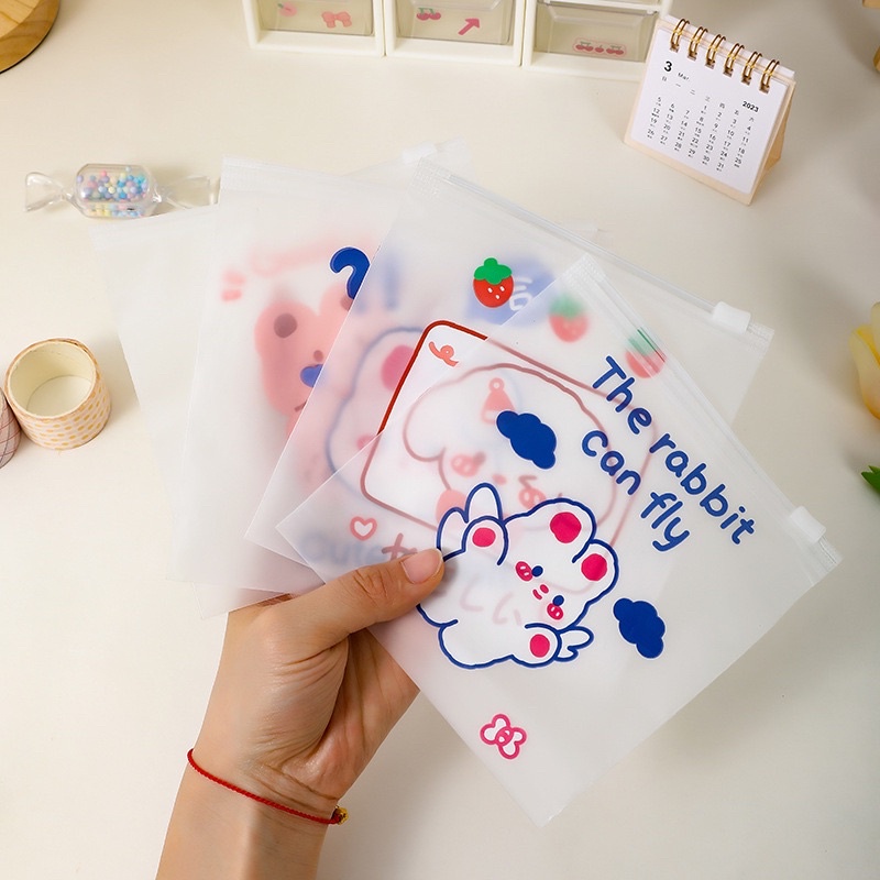 Túi Zip khoá kéo đựng bút, mỹ phẩm, đồ dùng học tập - PK006