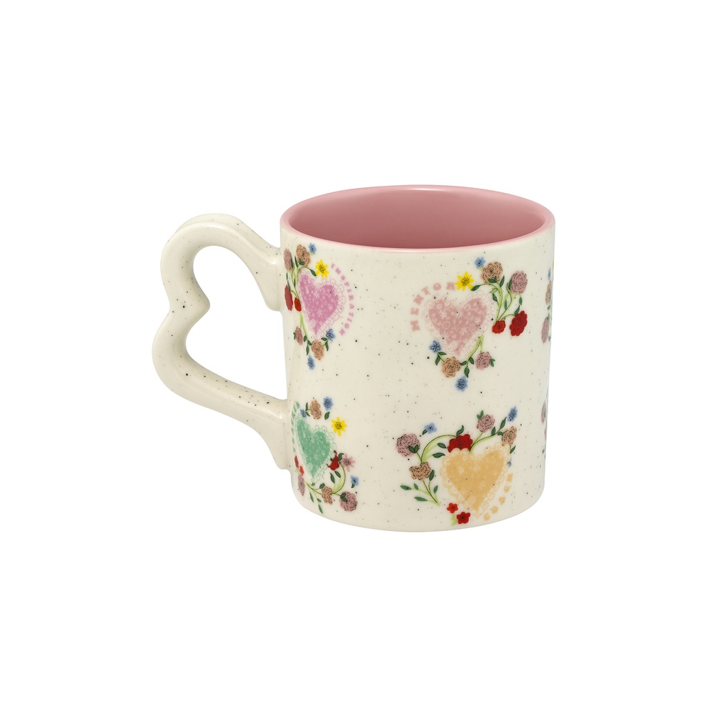 Ly Cốc/Love Mug - Frill Heart Flowers