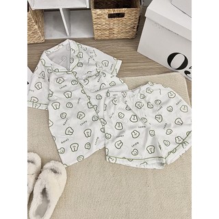 Đồ ngủ pyjama lụa hình mango cao cấp