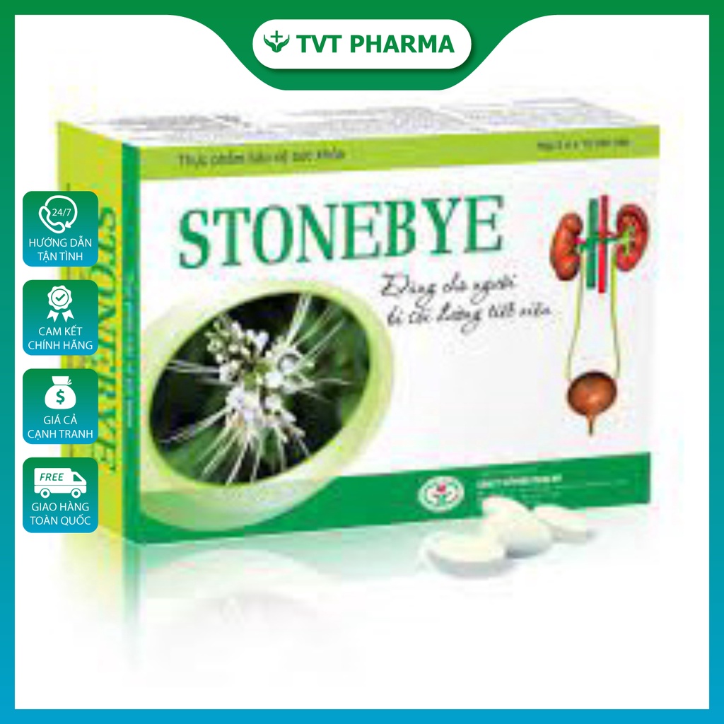 Stonebye Ngăn Ngừa Sỏi Thận, Sỏi Tiết Niệu Hiệu Quả ( Hộp 30 Viên )