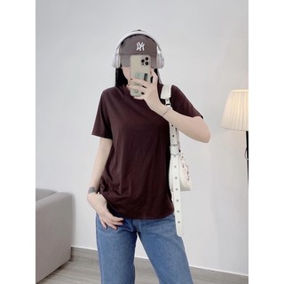 Áo cổ tròn form rộng cotton khô
