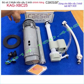 Xả bàn cầu caesar 2 nhấn chính hãng kag-xbc25, bộ xả cầu 2 khối c1330-c1340 xả nhấn êm siêu bền hiệu suất sử dụng tốt