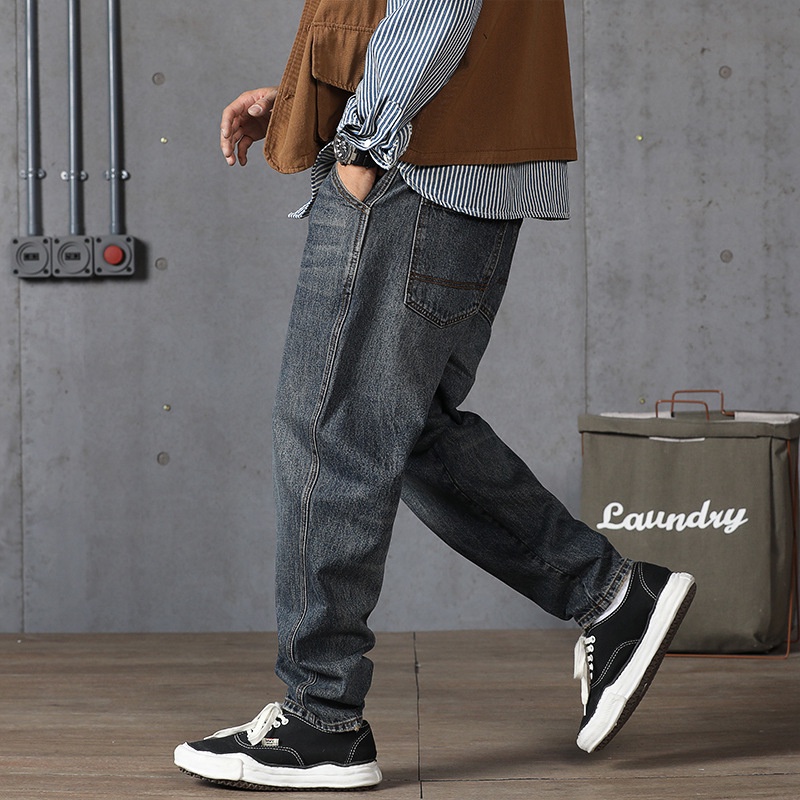 Quần Jeans Retro Túi Bên