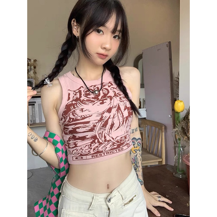 [Mã FADEP0610 giảm 10K đơn 99K] Áo croptop ba lỗ truyện tranh | BigBuy360 - bigbuy360.vn