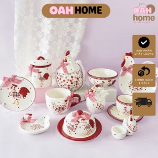 Set gà đeo nơ trang trí siêu xinh xắn