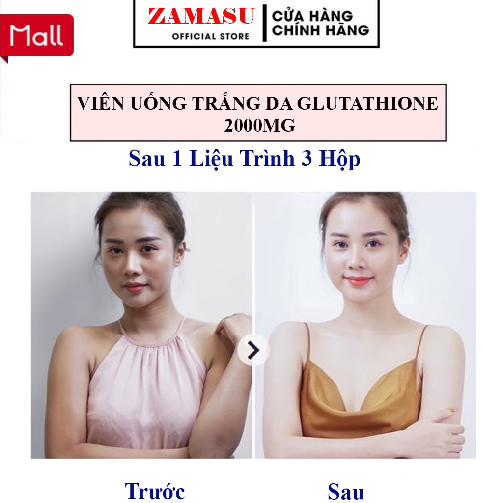 Viên Uống Trắng Da Mờ Nám Giảm Nếp Nhăn Glutathione Collagen 2000mg Hàng Chính Hãng Hộp 30 Viên | BigBuy360 - bigbuy360.vn
