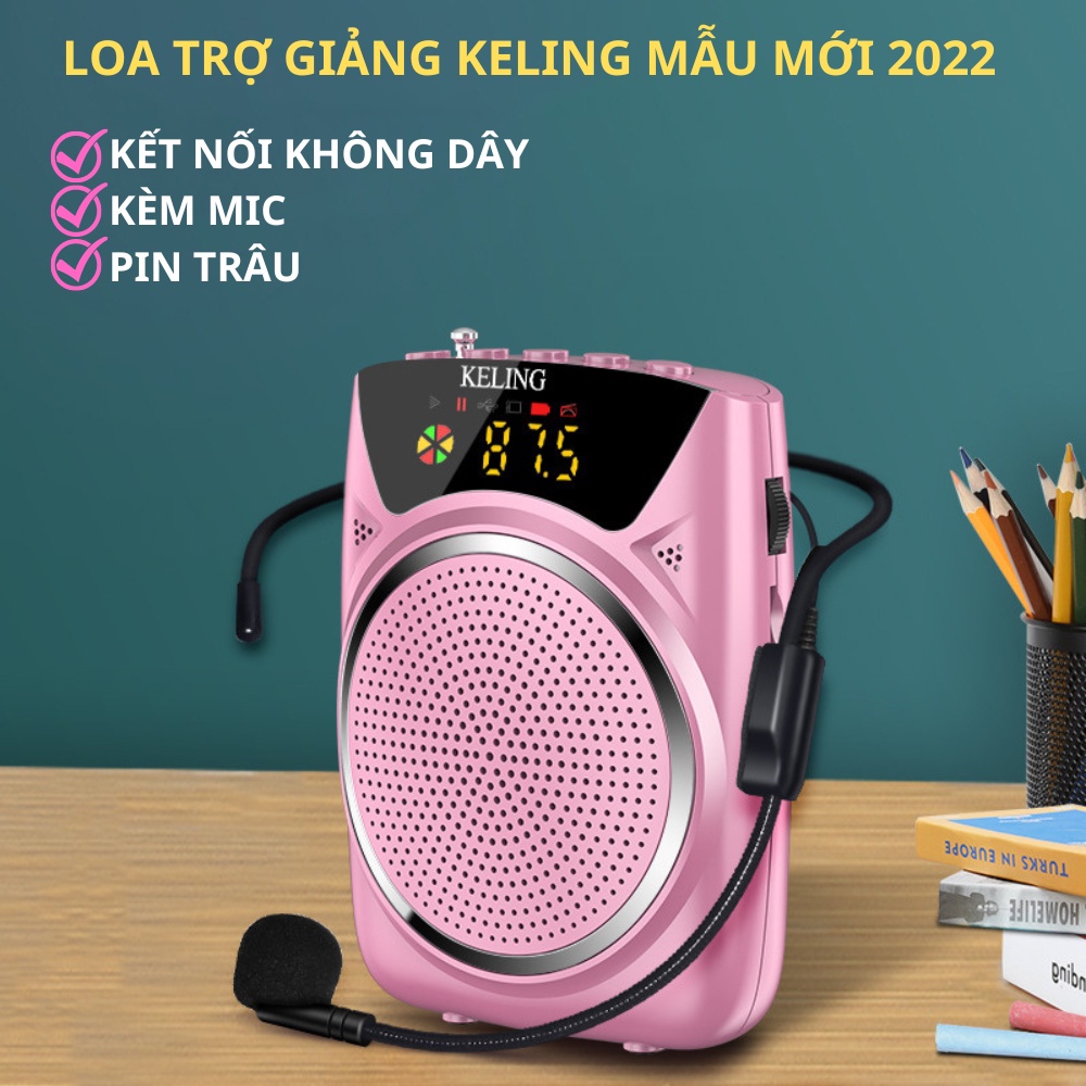 Máy trợ giảng mini k8 nhỏ gọn công suất 10w, bảo hành 1 đổi 1