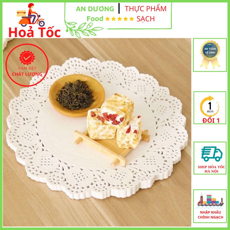 Giấy Thấm Dầu Thực Phẩm 140 Tờ Thấm Dầu Ăn Đồ Chiên Rán Tròn Hoa Văn Đục Lỗ Đa Năng Tiện Dụng
