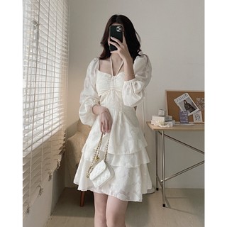 V021 Váy tơ cúp ngực khoét eo AUDREY