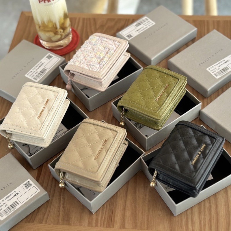 Túi Ví CK Da Chần Dây Xích Đeo Chéo