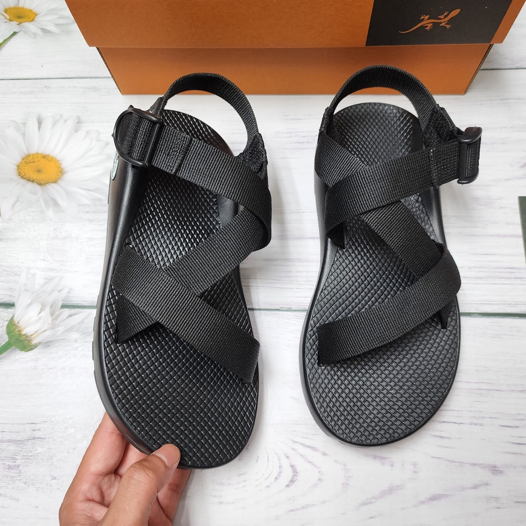 Giày Sandal Nam Nữ, Dép Chaco Mã Màu Đen Full Thời Trang Năng Động TG01
