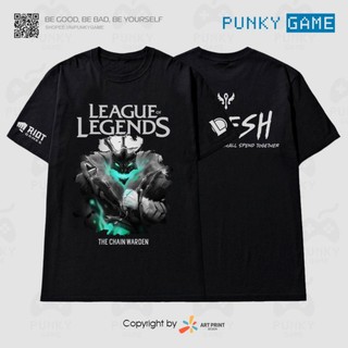 Áo thun Liên Minh Huyền Thoại (LMHT) THRESH Digital Art Black T-Shirt ngắn tay