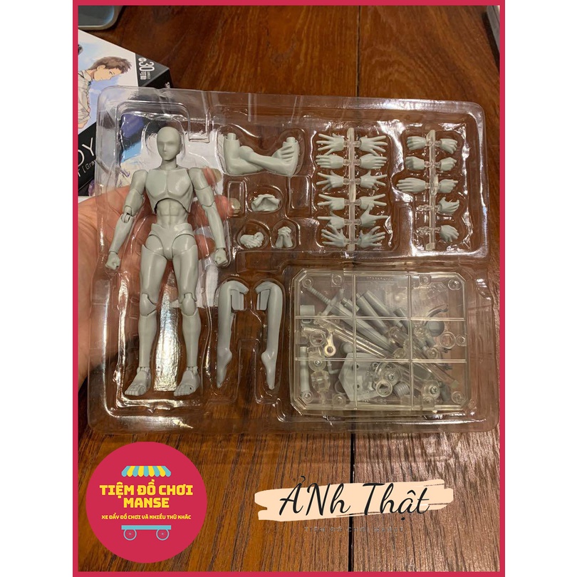 Mô Hình Đồ Chơi Cơ Thể Người Kiểu Nam/Nữ Phiên Bản - Kentaro Yabuki Rihito - SHF Body Kun DX Set - Mẫu tập vẽ