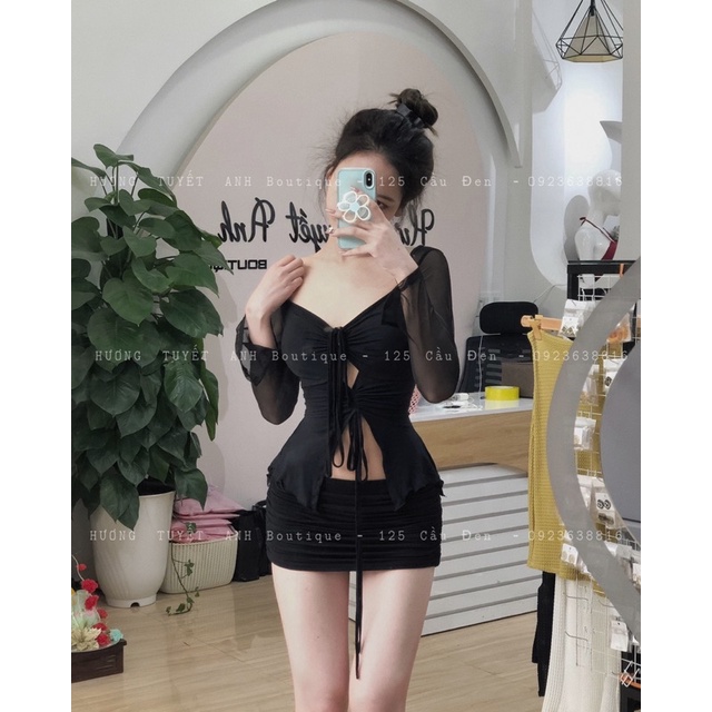 Áo lưới buộc dây Taobao ( hình chính chủ )