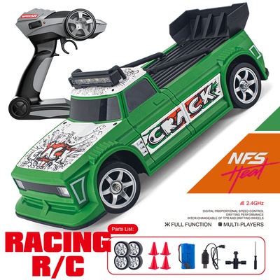 Xe điều khiển Drift RC AE86 Japan 4WD 1/16 35km/h bản V2 2023 2.4GHZ, có đèn Led, mẫu DC191A, xe drift tốc độ cao