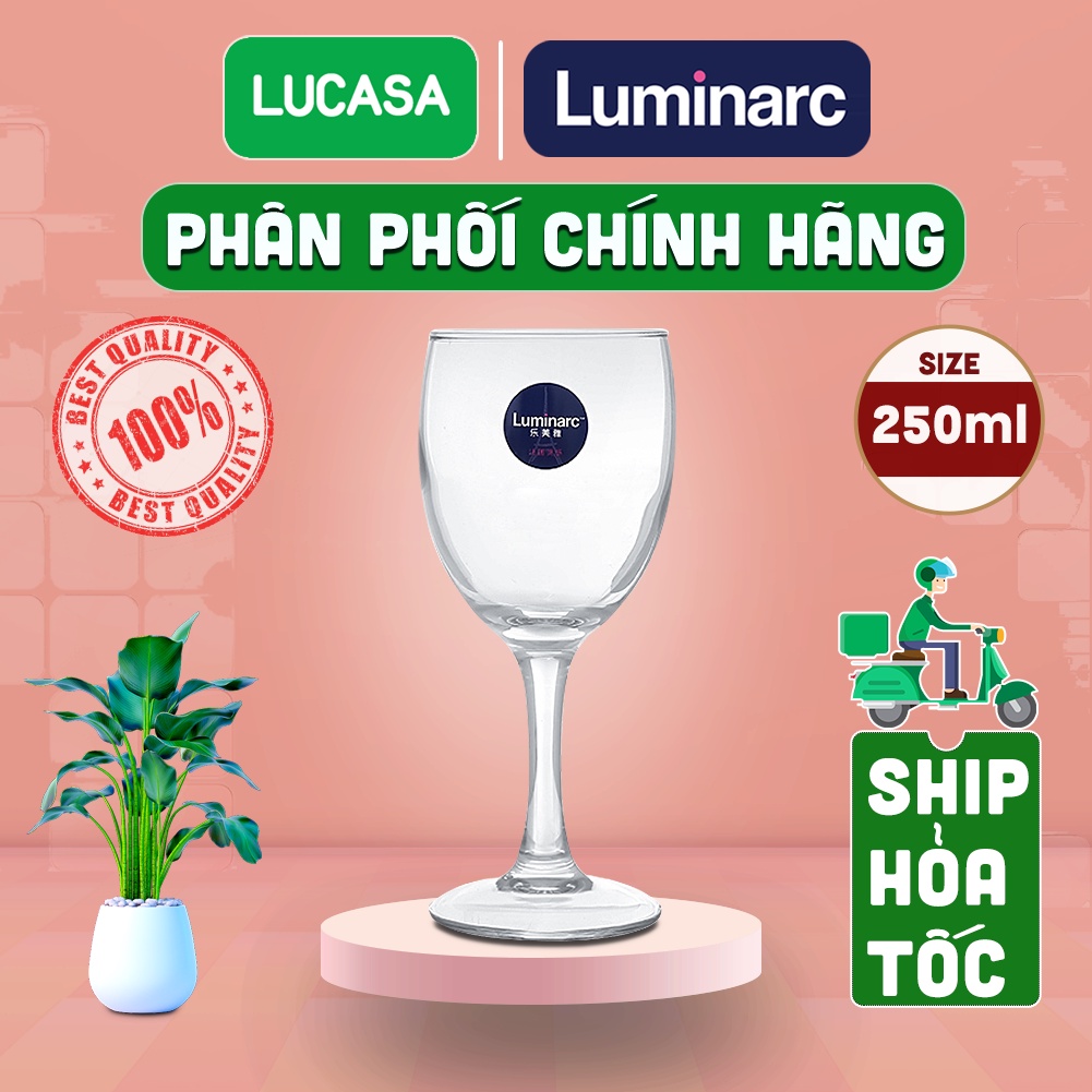 Ly Rượu Vang Thủy Tinh Luminarc Elegance 250ml - L13735 | Phân Phối Chính Hãng