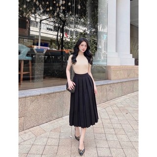 chân váy xếp ly to dài 66cm