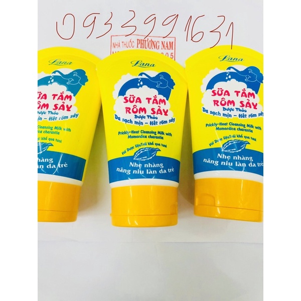 Sữa tắm rôm sảy Lana-tuýp 100g