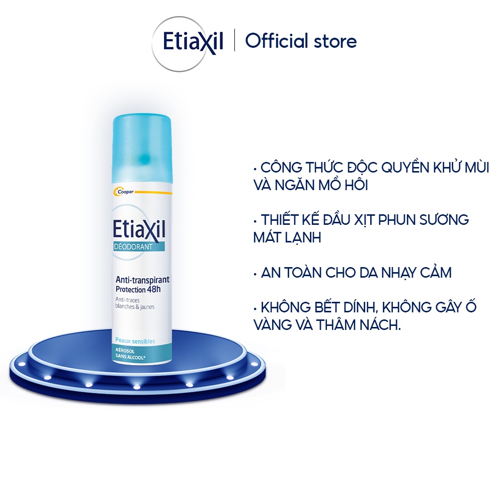 Xịt Khử Mùi Và Ngăn Mồ Hôi Hàng Ngày 48h Etiaxil 150ml