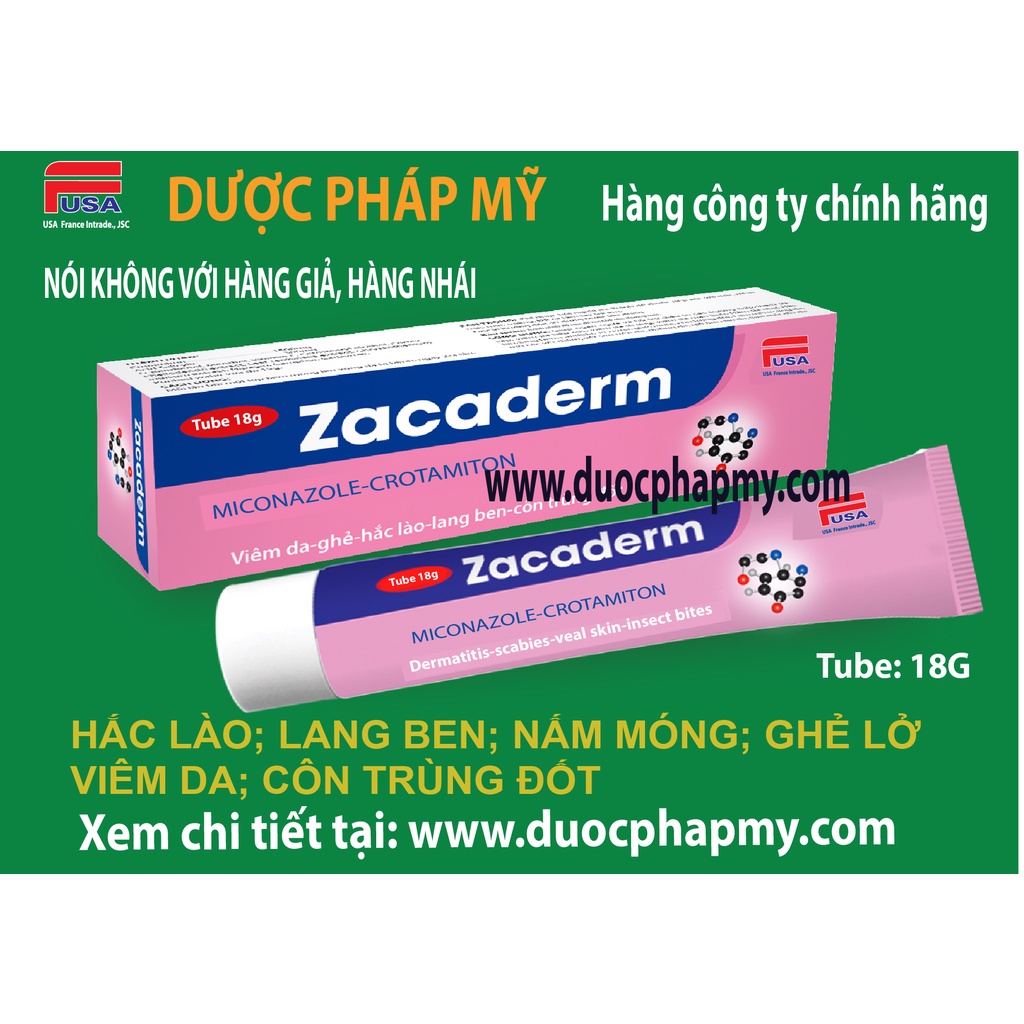 Chuyên: NẤM, HẮC LÀO, LANG BEN, GHẺ LỞ, CÔNG TRÙNG ĐỐT: ZACADERM 18g
