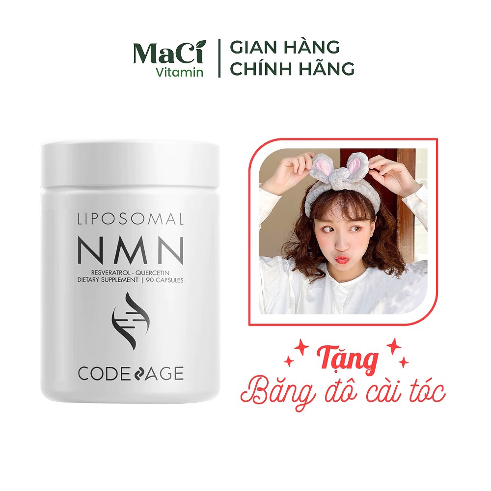 Viên uống Ngăn ngừa Lão hóa và Trẻ hóa làn da Codeage Liposomal NMN 90 Viên MaCi
