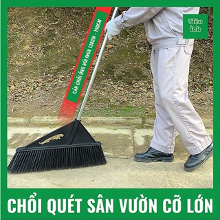 Chổi quét sân vườn chổi quét cán dài cỡ lớn sợi nhựa PET chịu nước bền bỉ kích thước 45cm 50cm 70cm